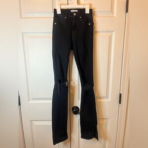 black flare zara jeans